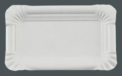 Produktbild von 3000 Pappteller rechteckig 9 x 15 cm, weiß