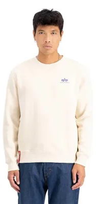 Produktbild von Alpha Industries Herren Basic Sweater Small Logo, Vintage White, XL