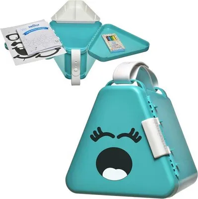 Produktbild von Kinderreise-Tisch für Auto oder unterwegs - grün-blau - Reise-Accessoires - kinderfreundliche Reisebox