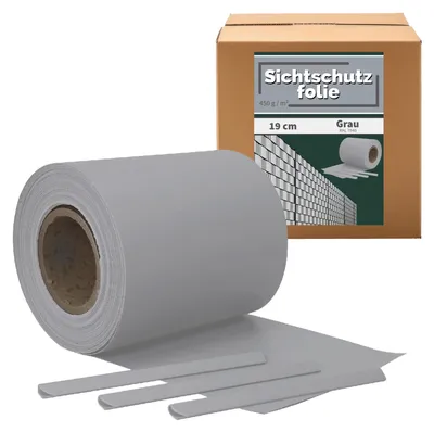 Produktbild von Sichtschutz PVC Sichtschutzstreifen für Doppelstabmatten Zaun Doppelstabmattenzaun Stabmattenzaun Gartenzaun Auswahl 5 Farben Kingpower, Farbe:Grau, Rollenlänge:65 m