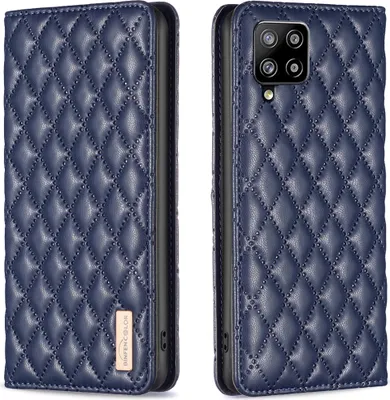 Produktbild von Galaxy A42 5G Hülle, Elegant Bookstyle Flip Leder Kartenfächer Schutzhülle mit Ständer für Samsung Galaxy A42 5G Blau