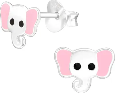 Produktbild von Kinder Ohrringe Ohrstecker 925 Sterling Silber mit Elefantenkopf