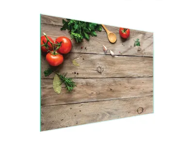 Produktbild von Schneidebrett aus Glas und Holz 40x30 cm