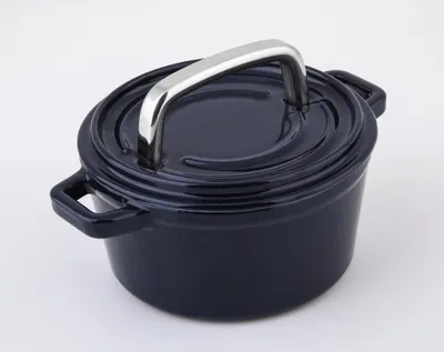Produktbild von ALPEN Mini-Kasserolle, Durchmesser: 14 cm, Gusseisen, blau