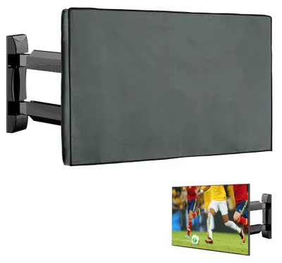 Produktbild von kwmobile 55" TV Outdoor TV Abdeckung - Fernseher Hülle Bildschirmschutz - Schutzhülle wetterfest - Grau