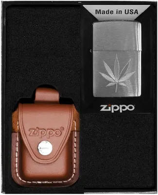 Produktbild von Feuerzeug-Set ZIPPO LEAF DESIGN ENGRAVED Geschenk No2