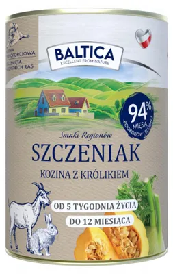 Zdjęcie produktu dla Mokra karma dla szczeniąt BALTICA Smaki regionów Kozina 400g