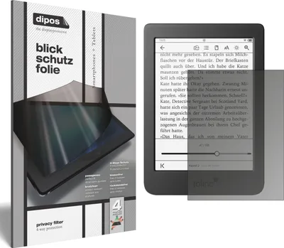 Produktbild von Blickschutzfolie für Tolino Page 2 matt Schutzfolie Folie Display Schutz dipos