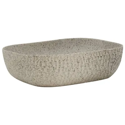 Produktbild von vidaXL Aufsatzwaschbecken Grau Rechteckig 48x37,5x13,5 cm Keramik
