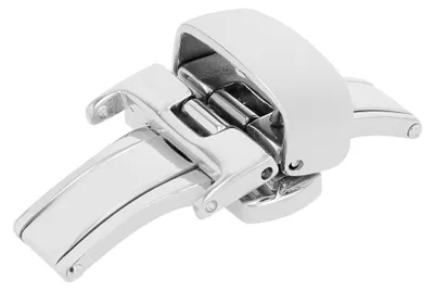 Produktbild von Steinmeister Uhrmacherbedarf Butterflyschließe, Edelstahl, Schließenanstoß: 14 mm (730041)
