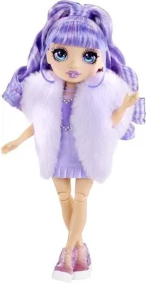 Image de Poupée Mannequin Rainbow High Cristal, 27 cm, Violet, Avec 5 Accessoires