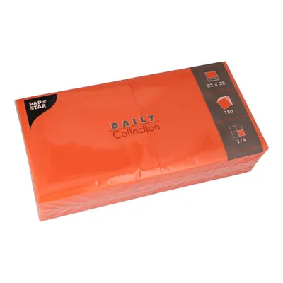 Produktbild von Servietten "DAILY Collection" 1/4-Falz 32 cm x 32 cm nektarine