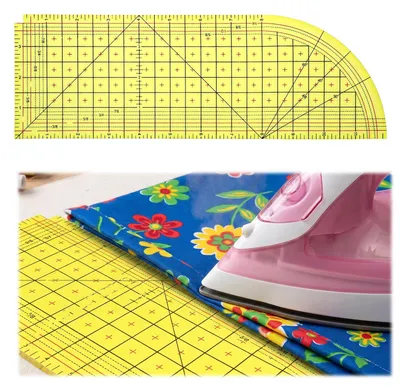 Produktbild von Bügellineal - Hitzebeständig - Zum präzisen Abmessen und Falten von Stoffkanten - 30x10 cm