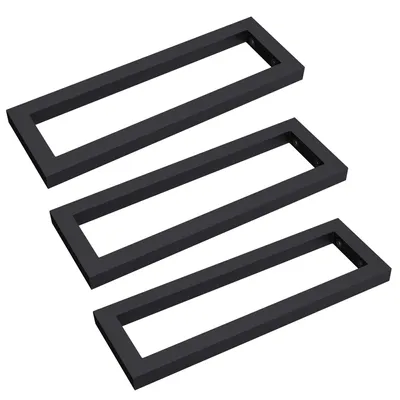 Produktbild von doporro Wandkonsole 50x3x15 cm rostfreie Edelstahl schwarz Wandhalter rechteckig Träger Regalträger Regalhalter (3 Stück) WH01