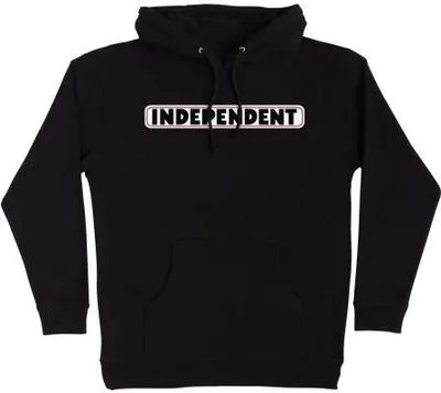 Productafbeelding van Zweedsweater met capuchon, logo van "Independent Bar" - zwart - maat L