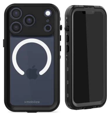 Produktbild von Mobilize Wasserdichte Hülle für iPhone 17 Pro, wasserdicht, mit MagSafe-Funktion, Hartschalenhülle, Rückseite - Schwarz