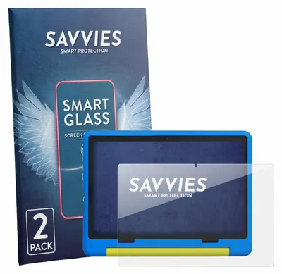 Produktbild von 2x Savvies Schutzglas Folie für Laptok KB1016 10.1" 9H Panzer Schutzfolie Glas Displayschutz klar transparent