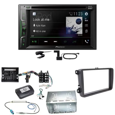 Produktbild von Pioneer AVH-A3200DAB Bluetooth DAB CD Einbauset für Tiguan Amarok Caddy Jetta