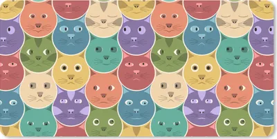 Produktbild von MuchoWow® Mauspad Mousepad Katzen - Regenbogen - Kind - Design 60x30 cm - Mousepads - Maus Mat - Pad - Mausunterlage - Nachhaltig