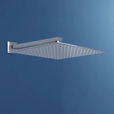 Immagine prodotto di JOHO Soffione Doccia a Pioggia con Braccio Doccia a Parete Cromo Soffione per Doccia Acciaio Inox Docce Fisse con Getti Quadrato 30x30cm Braccio 37cm