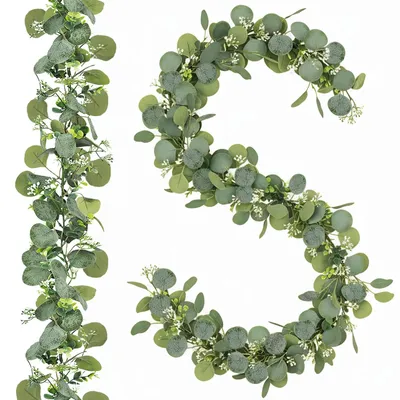 Produktbild von Set aus 2 Künstlichen Eukalyptus-Girlanden zur Dekoration