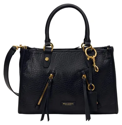 Produktbild von Marc O'Polo Leder Handtasche Umhängetasche Phili Shopper Black schwarz