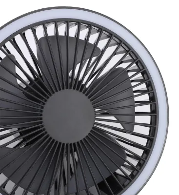 Produktbild von Wiederaufladbarer tragbarer Ventilator, 10.000-mAh-Campingventilator mit Powerbank-Funktion, LED-Licht und Timer, leiser Hängeventilator mit 3 Geschwindigkeitsstufen und Stativ für den Außenbereich
