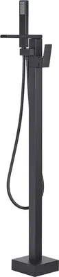 Zdjęcie produktu dla BELIANI Bateria wannowa czarna matowa wolnostojąca 118 cm nowoczesna