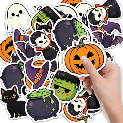 Produktbild von STICKER ETIKETTEN HEFT 10 St. - Halloween Zombie WAMPIR