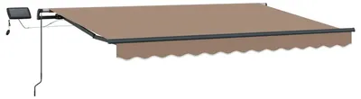 Image de vidaXL Store banne rétractable taupe 600 x 300 cm en tissu et aluminium