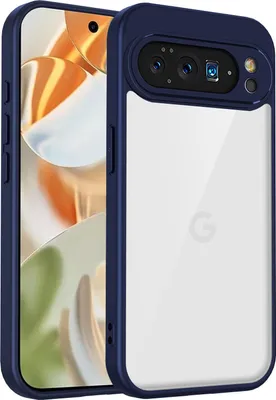 Produktbild von Hülle für Google Pixel 10 Pro Transparente Rückseite TPU Bumper Stoßfest Handyhülle Blau