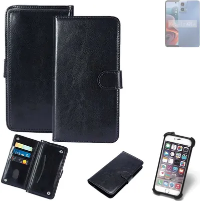 Produktbild von K-S-Trade 360° Hülle kompatibel mit Motorola G34 5G schwarz Kunstleder Case BookCase WalletCase Kunstlederederhülle Handyhülle, Rundumschutz