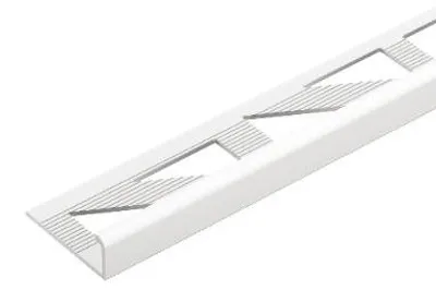 Zdjęcie produktu dla Profil do glazury PVC ozdobny 10mm Cezar Biały RAL9003 Mat 2,50m