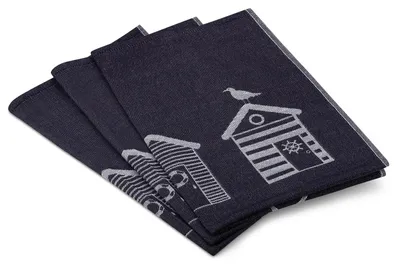 Produktbild von Ross 3er Pack Baumwoll-Geschirrtücher Maritim Geschirrtuch 50x70 cm Strandliebe 3er Pack