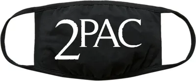 Produktbild von Tupac - Logo Gesichtsmaske - Schwarz