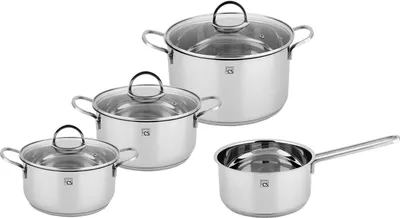 Image de Batterie de cuisine Carl Schmidt Sohn Premium Trier, 7 pièces, acier inoxydable, argent