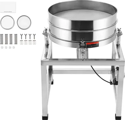 Immagine prodotto di SucceBuy Setaccio vibrante elettrico automatico da, setacciatore e scuotitore in acciaio inox con 40+100 maglie, adatto per farina, fagioli mung, riso e miglio.