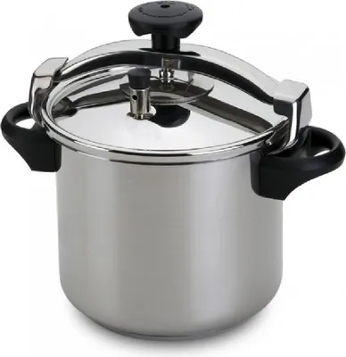 Produktbild von Silampos INOX 8, 8 l, Keramik, Gas, Induktion, Versiegelte Platte, Edelstahl, 24,5 cm, Edelstahl, Schwarz