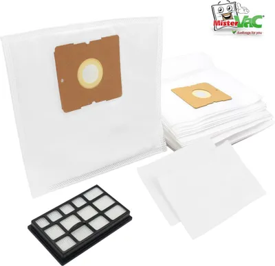 Produktbild von MisterVac 20 Stück Staubsaugerbeutel + Filter kompatibel mit Silvercrest SBSB 750 A1
