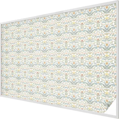 Produktbild von Buntglas Fensterfolie – 146x200 cm – Stained-Glass Design – blickdichte dekorative Sichtschutzfolie – selbstklebend, UV-Schutz – Blumensymmetrie