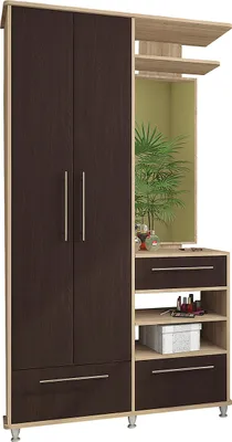 Produktbild von nabbi Vorzimmer mit Aufhänger Tafel und ein Spiegel Draußen WSM - Dub-Sonoma / Wenge-Magie