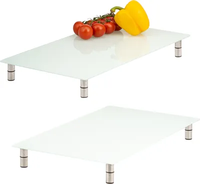 Obrázek produktu pro bremermann krycí deska na sporák, sada 2 kusů, bezpečnostní sklo, cca 30 x 6 x 52 cm Š/V/D variabilní základna
