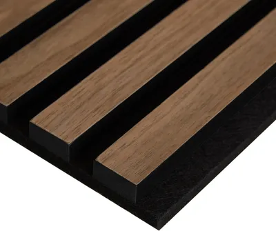 Produktbild von Homestyle4u Wandpaneel 60x120 2er Set Akustikpaneele Braun Walnuss