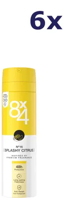 Produktbild von 6x 8x4 Deospray – Nr. 16 Splashy Citrus 150 ml