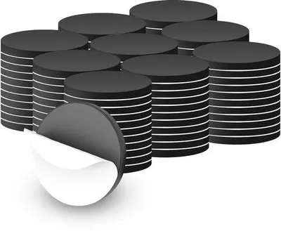 Produktbild von Satz mit 100 runden Selbstklebemagneten, 20 mm Magnetskletteneinlagen, Selbstklebemagneten, Selbstklebemagnetstiften, runden Selbstklebemagneten, starken Selbstklebemagnetplatten, für Schule und Büro