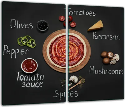 Produktbild von Herdabdeckplatten Glaskeramikkochfeld-Abdeckung Spritzschutz Glas 60x52cm Küche