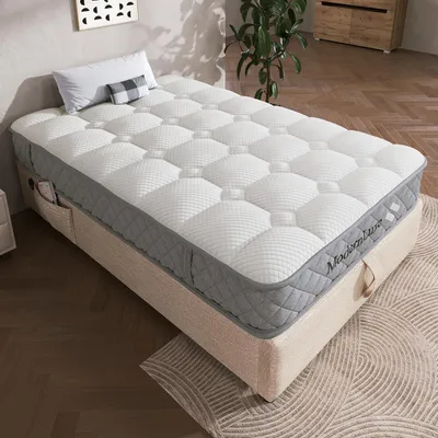 Image de OKWISH Matelas 90x200 cm - Orthopédique 7 Zones avec Ressorts Ensachés et Mousse Froid H3, Respirant, Blanc
