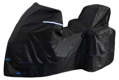 Image de Housse de protection pour moto, tissu Oxford 420D, utilisation extérieure, imperméable, résistant à la chaleur, design avec ventilation, dimensions : 230 x 100 x 143,3 cm