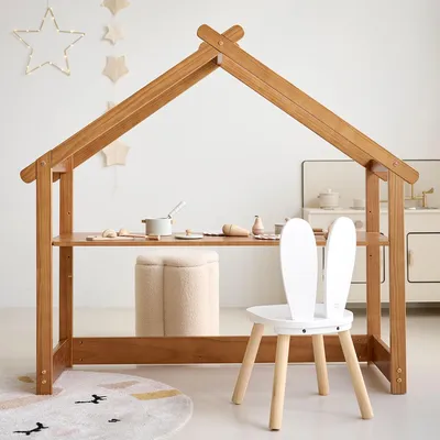 Produktbild von Petite Amélie Kinder Schreibtisch Haus Maison - 121,5 cm - Walnuss