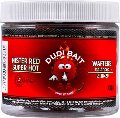 Produktbild von Wafters Dudi Bait Mister Red Super Hot 18mm-20mm 100g Hakenkugeln